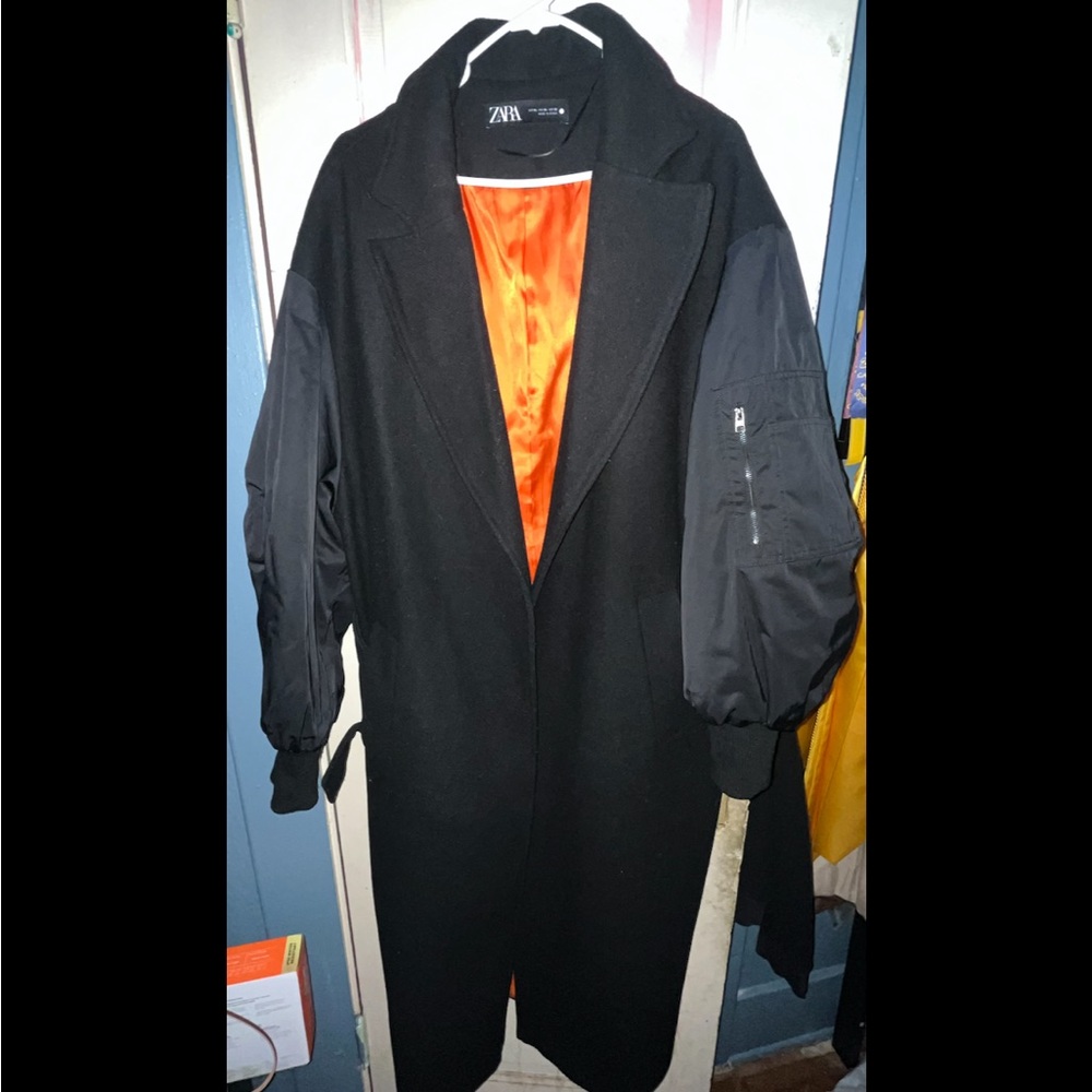 Zara Combination Bomber Coat